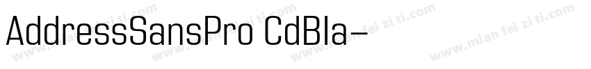 AddressSansPro CdBIa字体转换